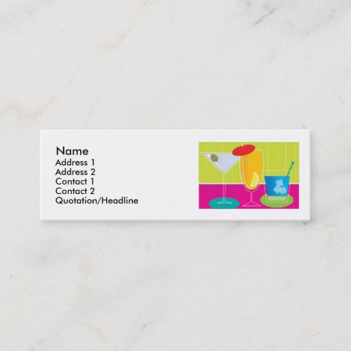 Customizable Party Drinks Business Card Templates