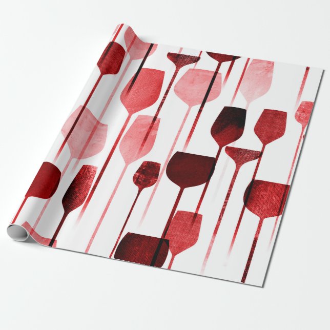 Party drinks seamless pattern wrapping paper (Unrolled)