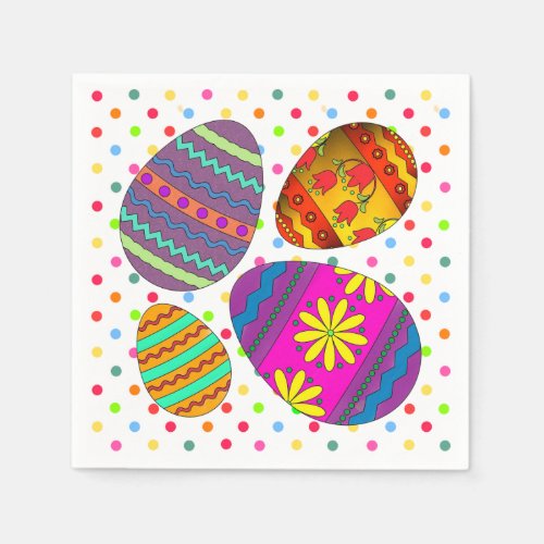 Party Eggs Easter Party Paper Napkins
