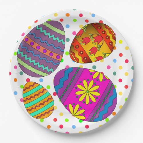 Party Eggs Easter Party Paper Plate