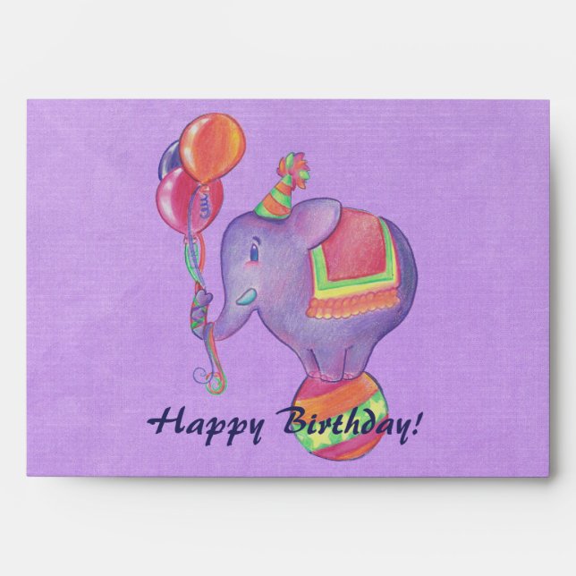 Party Elephant Envelope (Front)