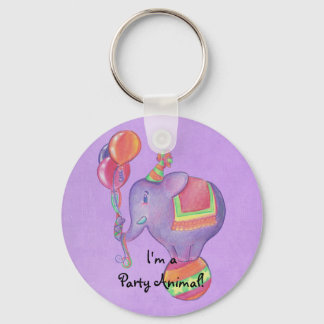 Party Elephant Keychain