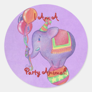 Party Elephant Stickers