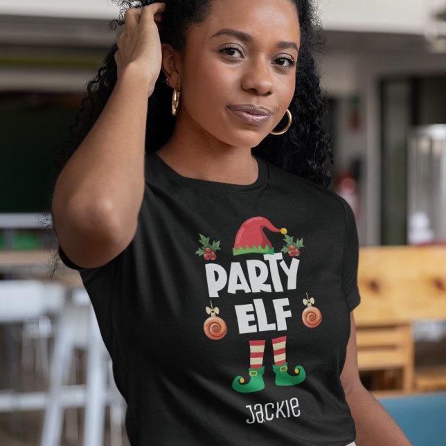 Party elf Christmas family matching outfit name T-Shirt (Creator Uploaded)