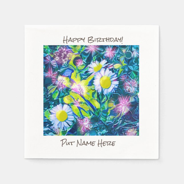 Party Essentials Personalize Text  Napkins (Front)