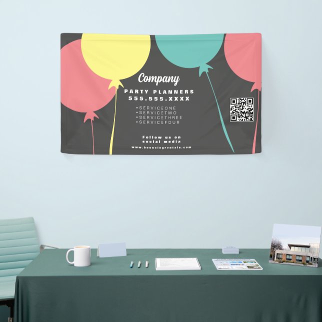 Party Event Planner Balloon Business Banner (Tradeshow)