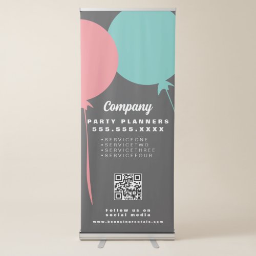 Party Event Planner Balloon Business Retractable Banner