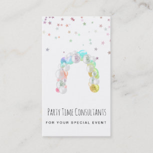 *~* Party Event Planner Rainbow Balloon Business Business Card