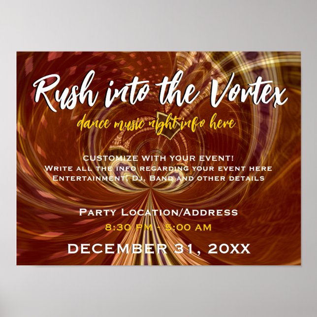 Party Event Poster template #011 (Front)