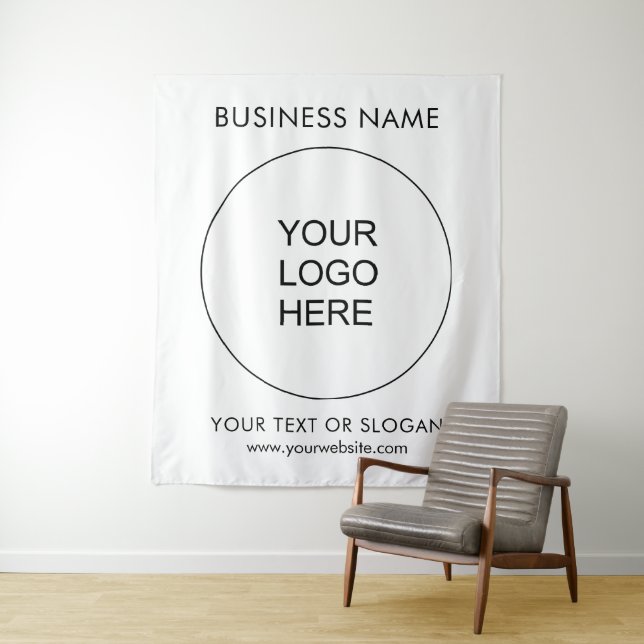 Party Event Seminar Custom Business Logo Large Tapestry (In Situ)
