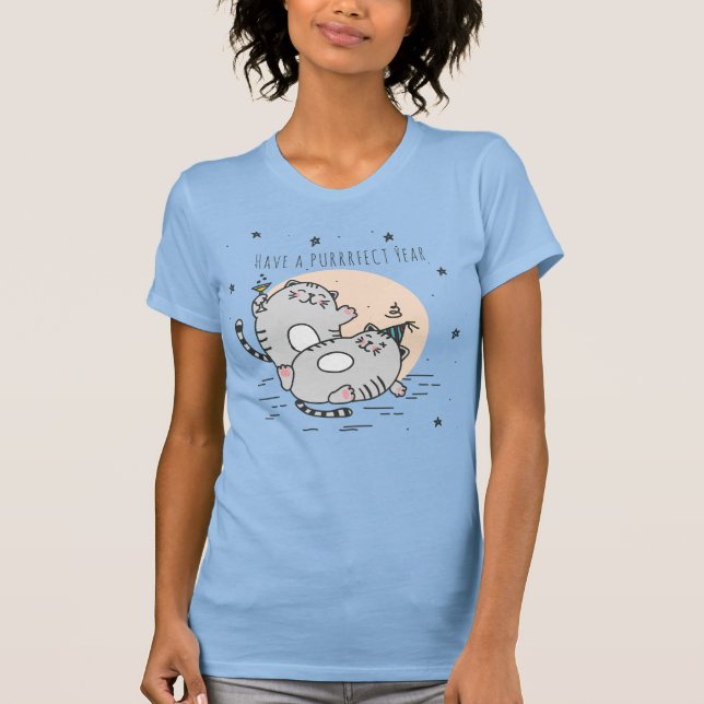 Party Fat Cats New Year's Eve T-Shirt (Front)