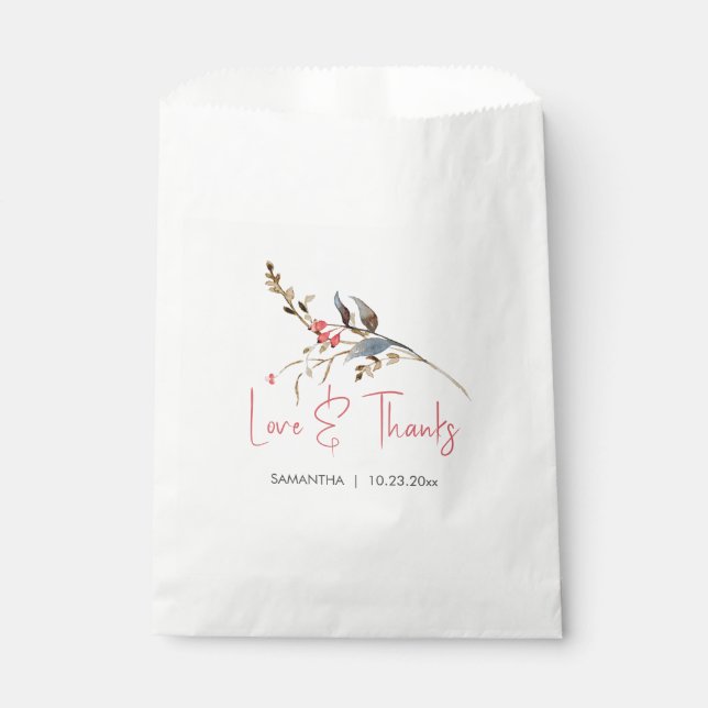 Party Favor Bags Rustic Bridal Shower (Front)