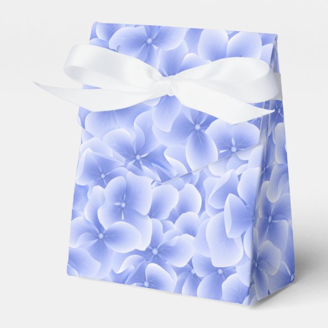 Party Favor Box-Blue Hydrangeas Boxes (Front Side)