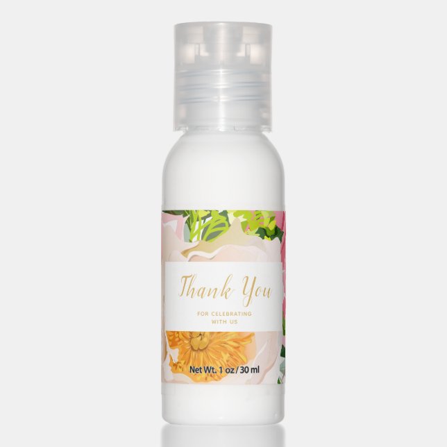 Party Favor Box Floral Spring Gold Frame Hand Lotion (Front)