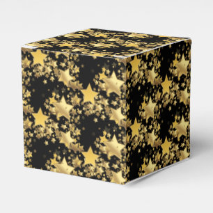 Party Favor Box-Gold Stars Favor Box