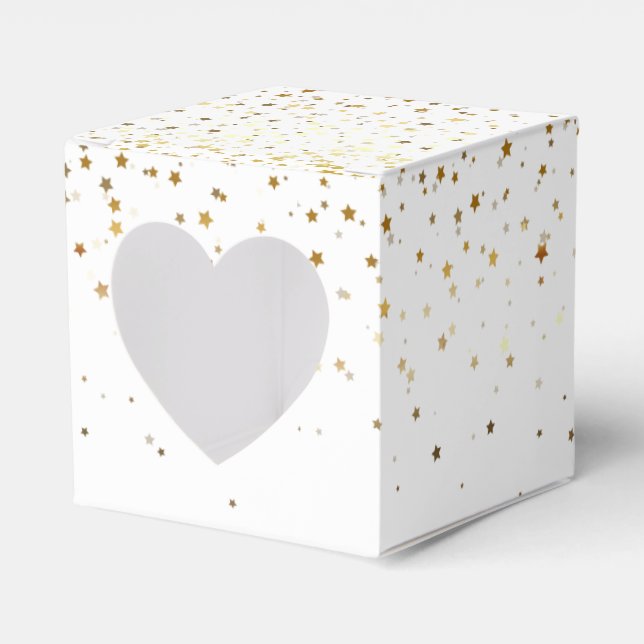 Party Favor Box-Gold Stars Favor Box (Front Side)