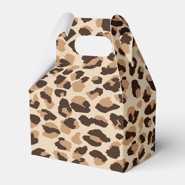 Party Favor Box Leopard Print (Front Side)