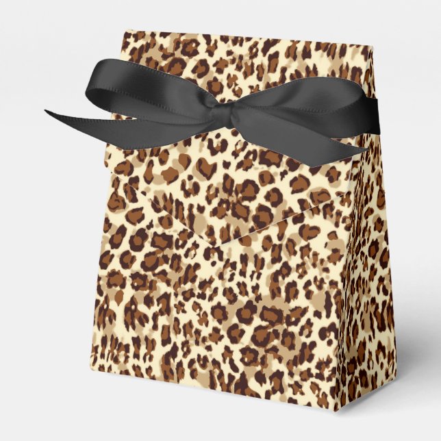 Party Favor Box-Leopard Print Boxes (Front Side)