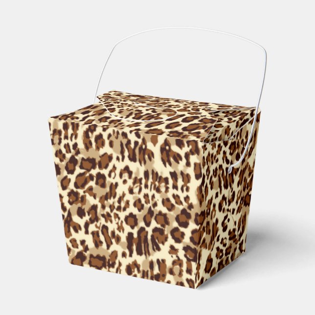 Party Favor Box-Leopard Print Favor Boxes (Front Side)