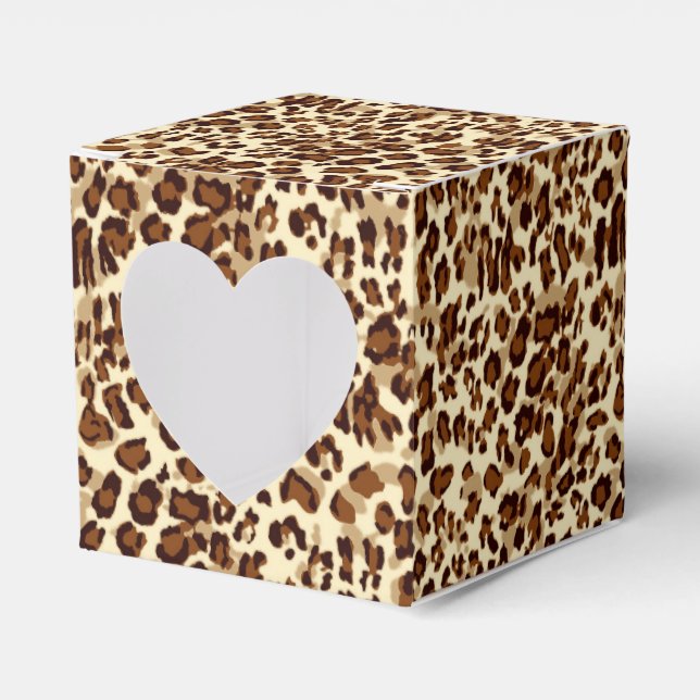 Party Favor Box-Leopard Print Favor Boxes (Front Side)