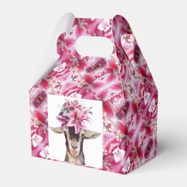 Party Favor Box (several styles) - Lilly the Goat (Front Side)