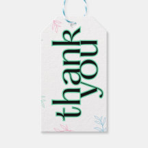 Party Favor Gift Tags, Custom Thank You Message