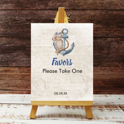 Party Favor Sign Ahoy Its A Boy Nautical Theme