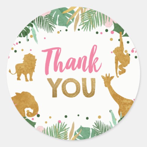 Party Favor Tags Safari Jungle Wild Thank you Girl