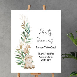 Party Favor Take One Sweet Little Lamb Greenery Poster