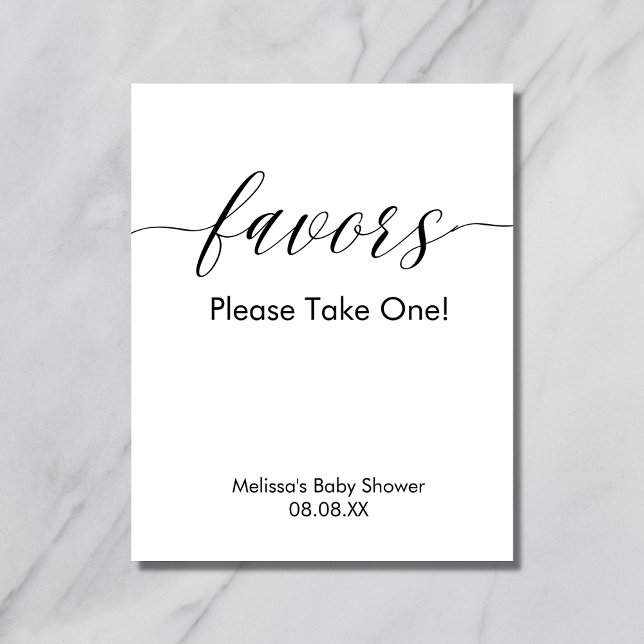 Party Favors Sign Modern Minimalist Simple  (Creator Uploaded)
