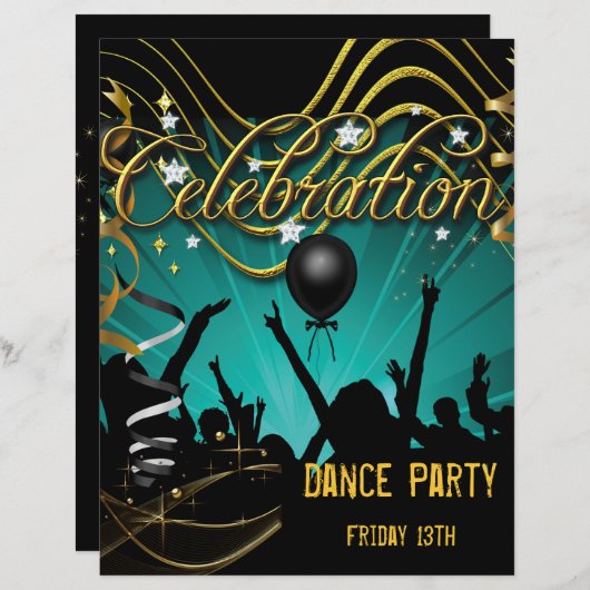Party Flyer Dance Party Celebration (Front/Back)