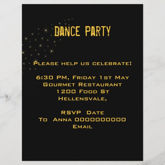 Party Flyer Dance Party Celebration (Back)