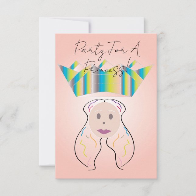 Party For A Princess! Invitation (Front)