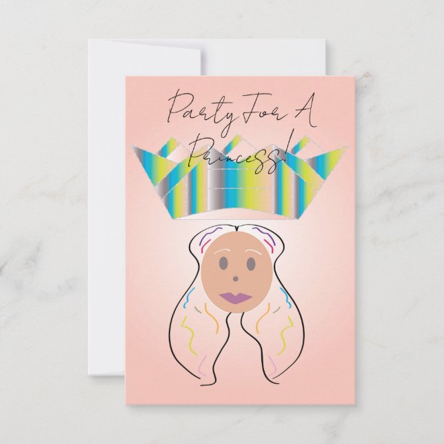 Party For A Princess! Invitation (Front)
