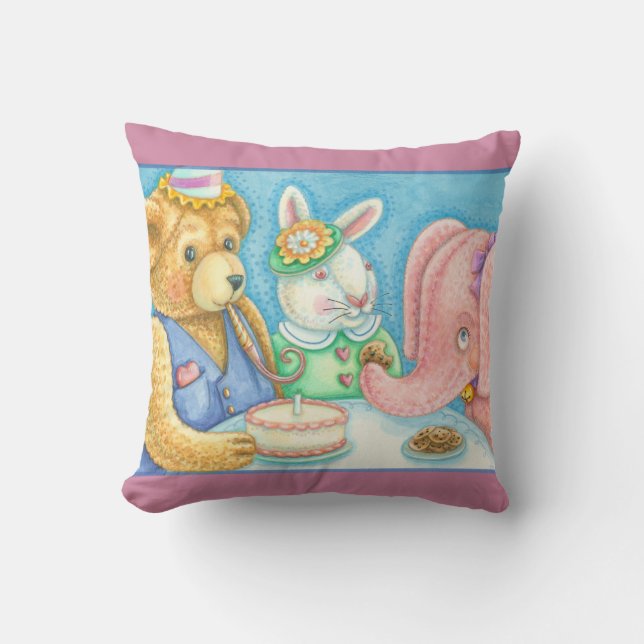 Party For Pinky Stuffed Animals THROW PILLOW (Front)