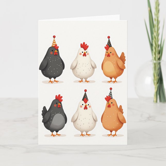 Party Fowl Birthday Art Card (Front)