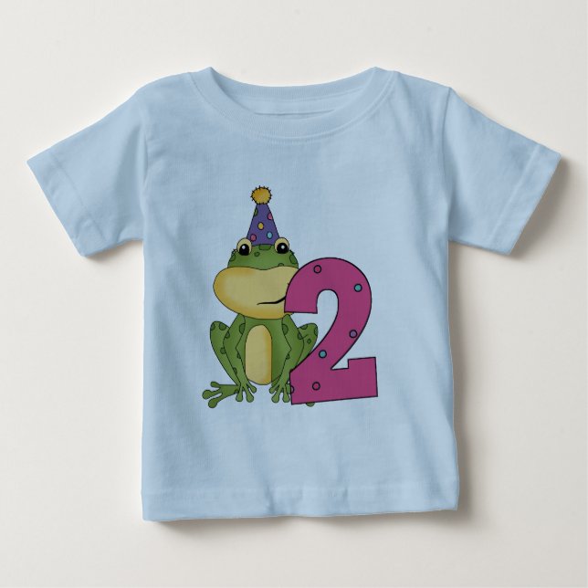 Party Frog 2nd Birthday T-shirts and Gifts (Front)