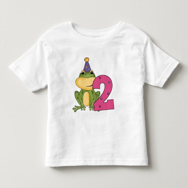 Party Frog 2nd Birthday T-shirts and Gifts (Front)