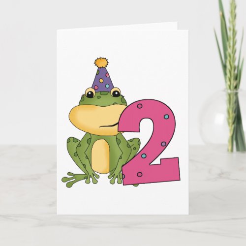 Party Frog 2nd Birthday T_shirts and Gifts Card