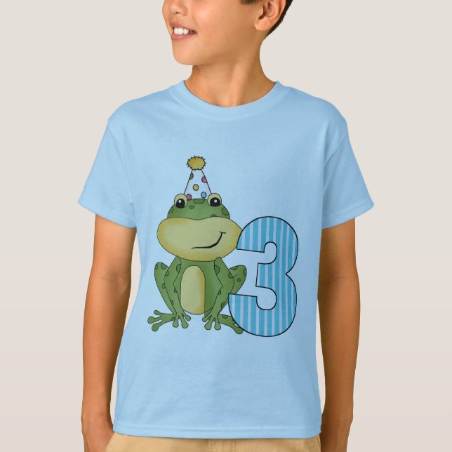 Party Frog 3rd Birthday T-shirts and Gifts (Front)