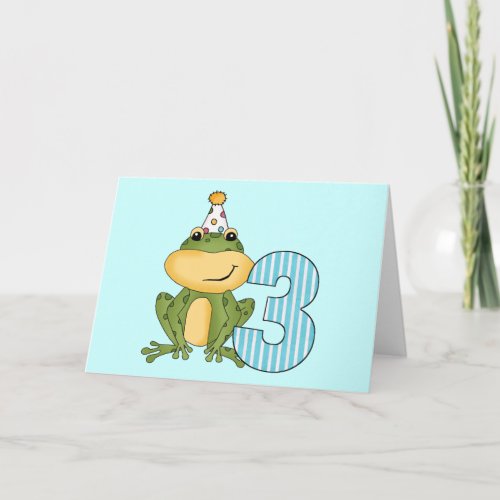 Party Frog 3rd Birthday T_shirts and Gifts Card