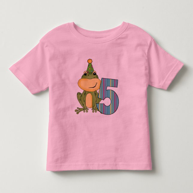 Party Frog 5th  Birthday T-shirts and Gifts (Front)