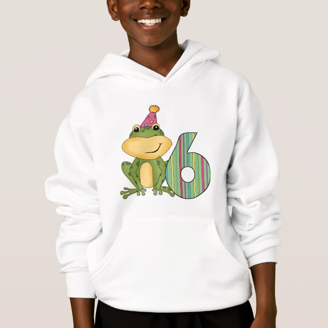 Party Frog 6th Birthday T-shirts and Gifts (Front)