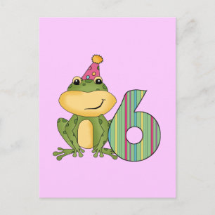 Party Frog 6th Birthday T-shirts and Gifts Postcard