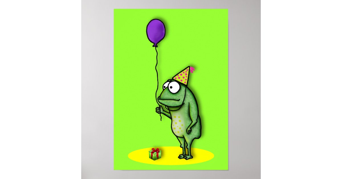 Party Frog Poster | Zazzle