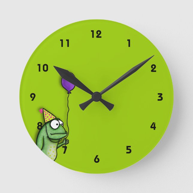 Party Frog Round Clock (Front)