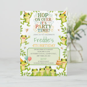 Party Frogs Birthday Invitation Frog Party Theme