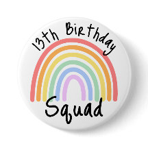 Party, Fully Customizable, Rainbow Birthday Squad