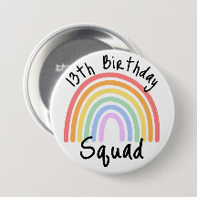 Party, Fully Customizable, Rainbow Birthday Squad