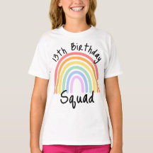 Party, Fully Customizable, Rainbow Birthday Squad